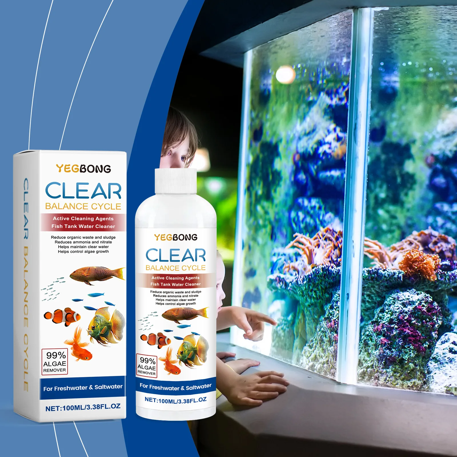 Algae Remover for Fish Tanks,  - Aquarium Fish Waste Collector ulasan dan harga