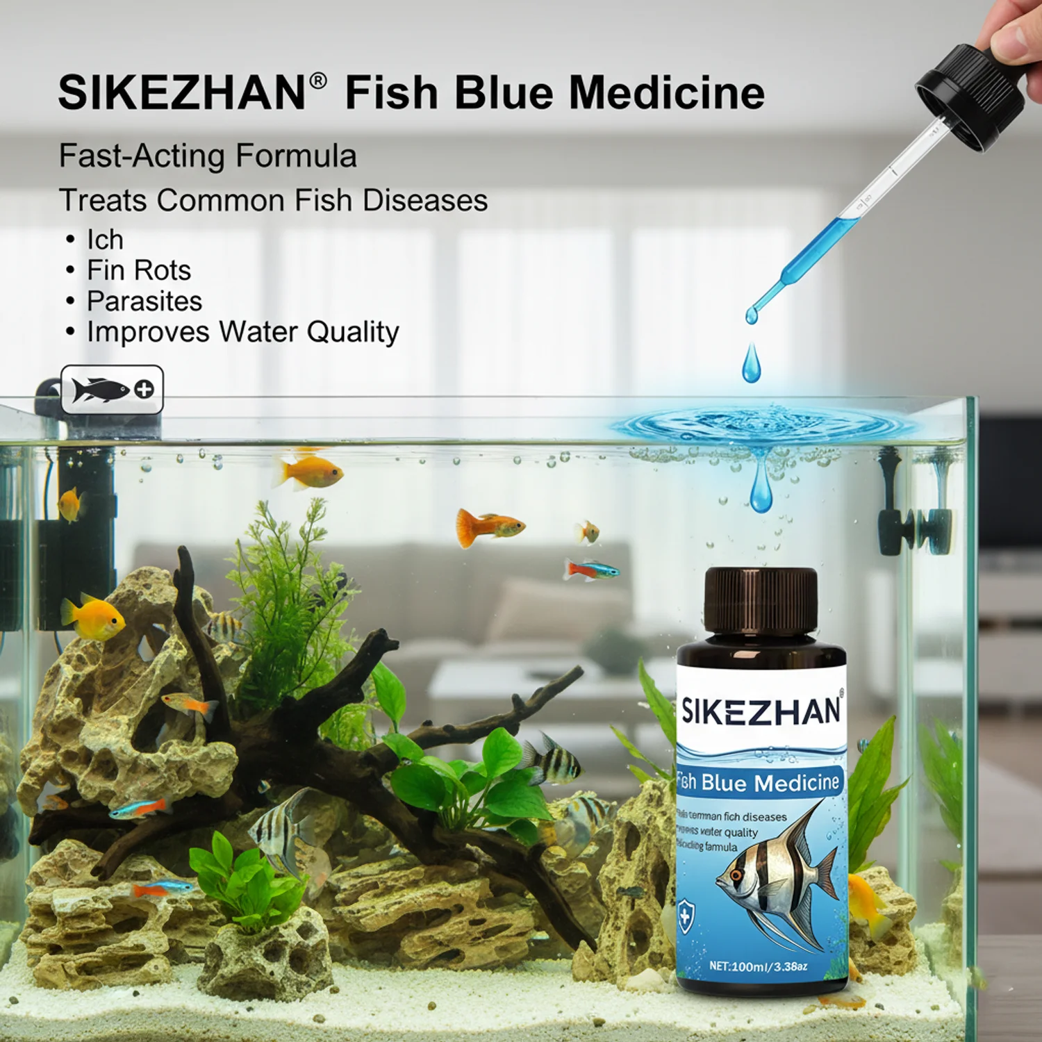 500ml Methylene Blue Solution  - Aquarium Fish Diseases ulasan dan harga