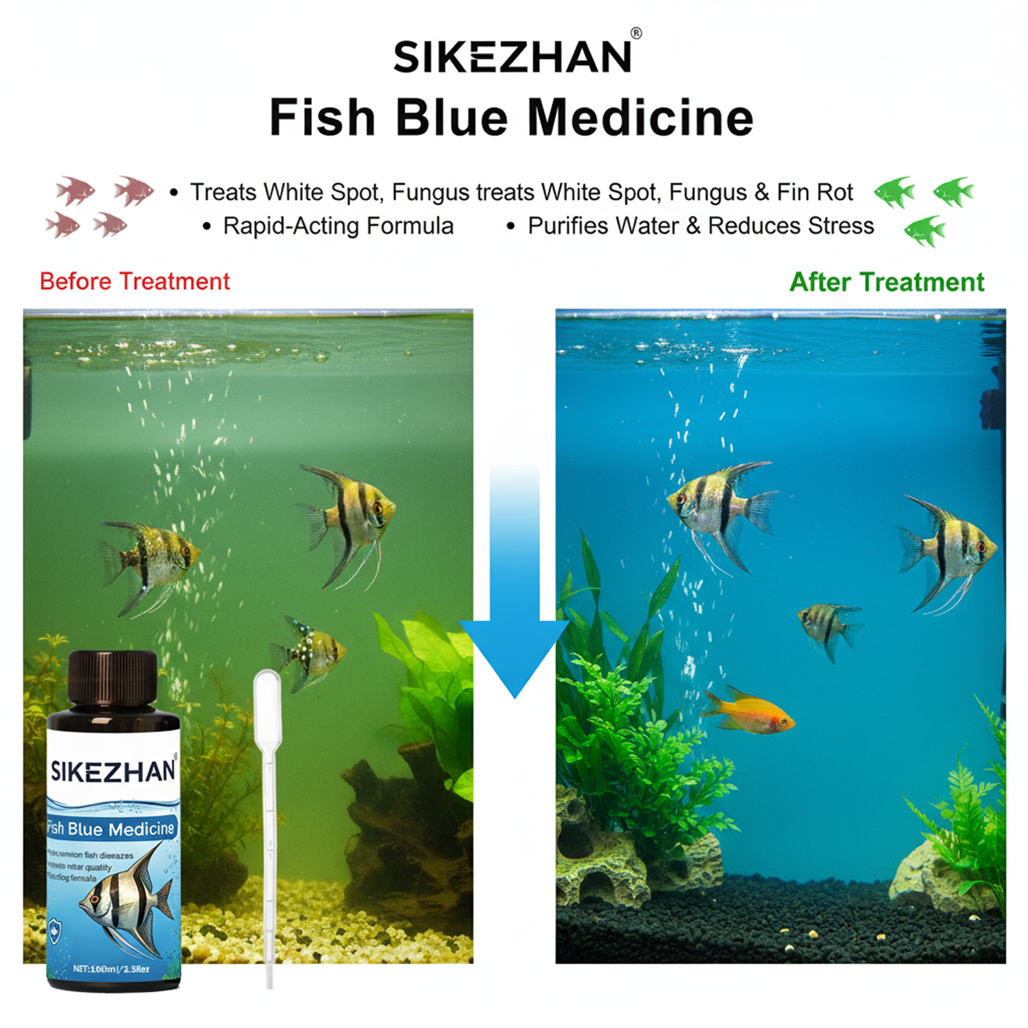500ml Methylene Blue Solution  - Aquarium Fish Diseases ulasan dan harga