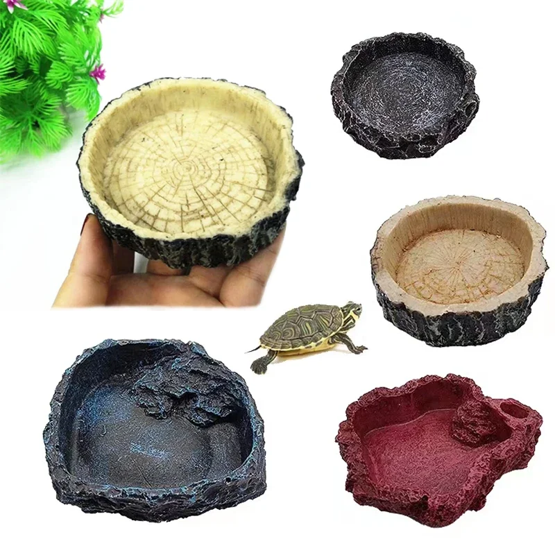 Pet Reptile Feeder Bowl Resin  - Aquarium Fish Pot ulasan dan harga