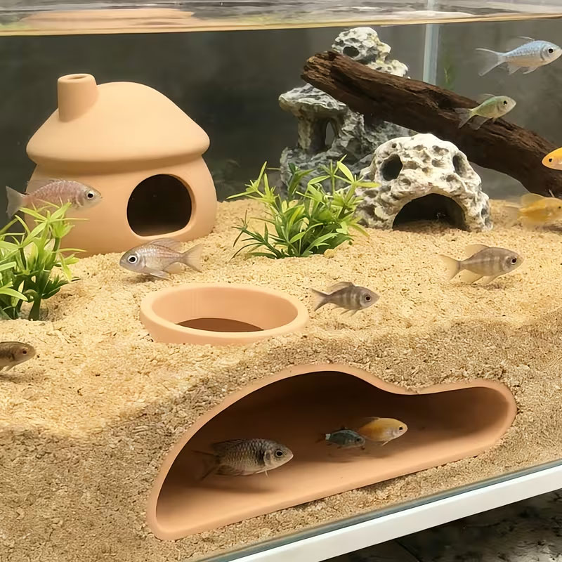 Apcarium Fish Tunnel Hideout | - Aquarium Fish Hide ulasan dan harga