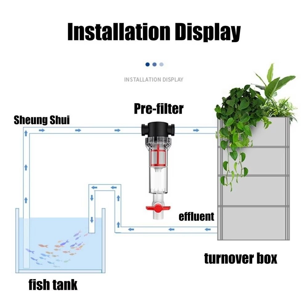 1/2 3/4 Female Thread Aquarium - Aquarium Fish Waste Collector ulasan dan harga