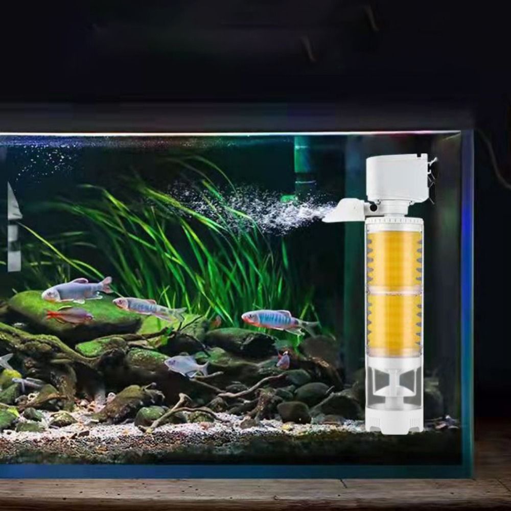 Mute Fish Tank Built-in Filter - Aquarium Fish Waste Collector ulasan dan harga