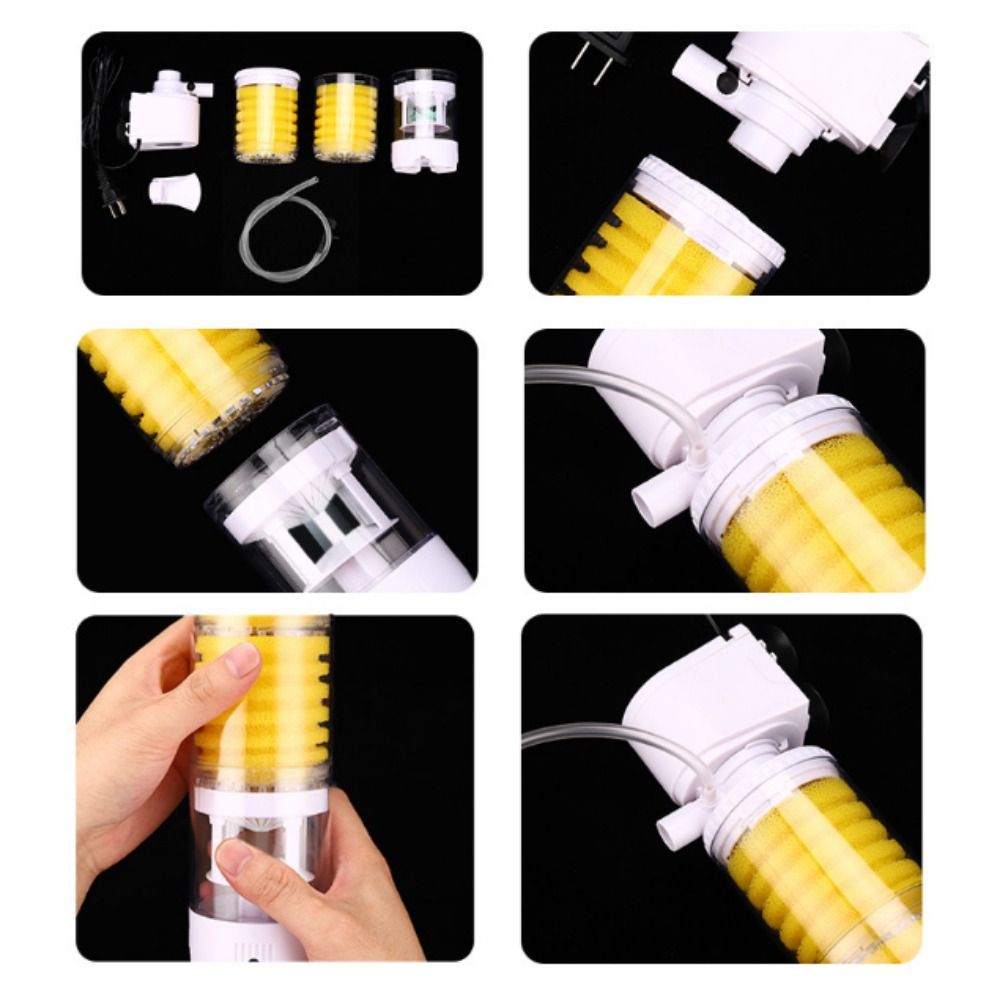 Mute Fish Tank Built-in Filter - Aquarium Fish Waste Collector ulasan dan harga