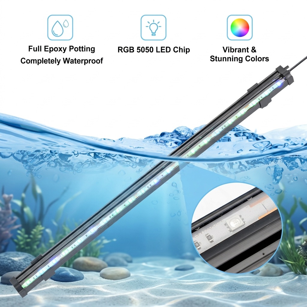 USB LED Aquarium Air Bubble Li - Aquarium Fish Colorful ulasan dan harga