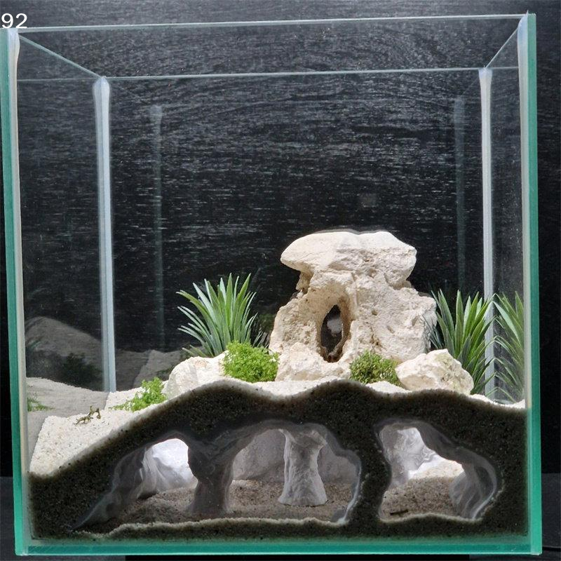 3D Printed Natural Curve Cave: - Aquarium Fish Hide ulasan dan harga
